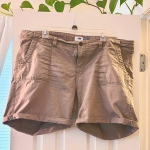 Plus Size Khaki Shorts